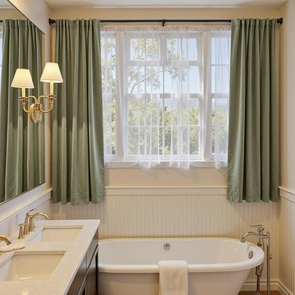 Lazzzy Velvet Blackout Curtains Thermal Insulated Room Window Drapes Super Soft - Image 5