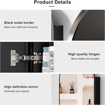 Black Arched Medicine Cabinet - Image 4