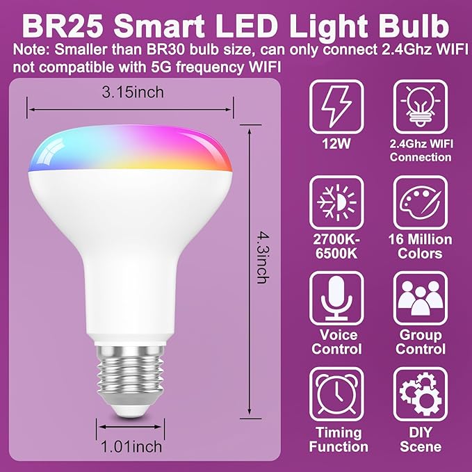 HYDONG Smart RGB Bulb, Smart Bulbs Compatible - Image 2