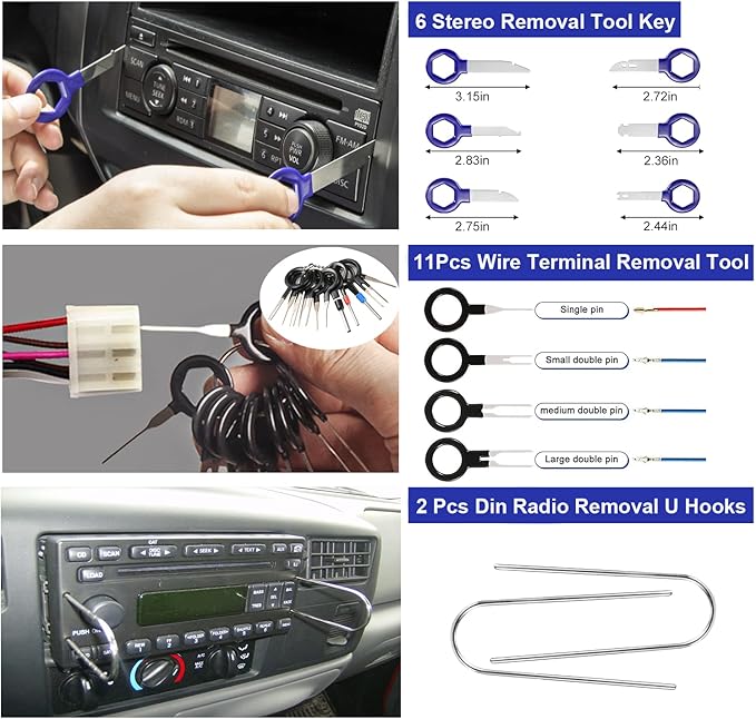 Trim Removal Tool Kit 250Pcs Car Removal Tool Kit Pry Tool Set Auto Clip Pliers - Image 7