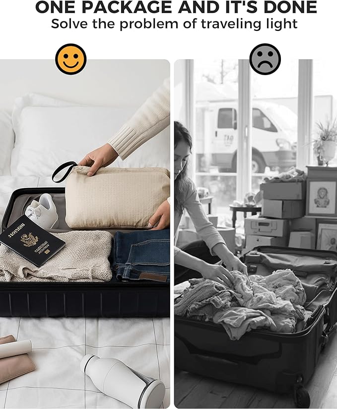 Travel Laundry Bag, Pump Free Vacuum Storage Bag Reusable Compression Dirty - Image 5