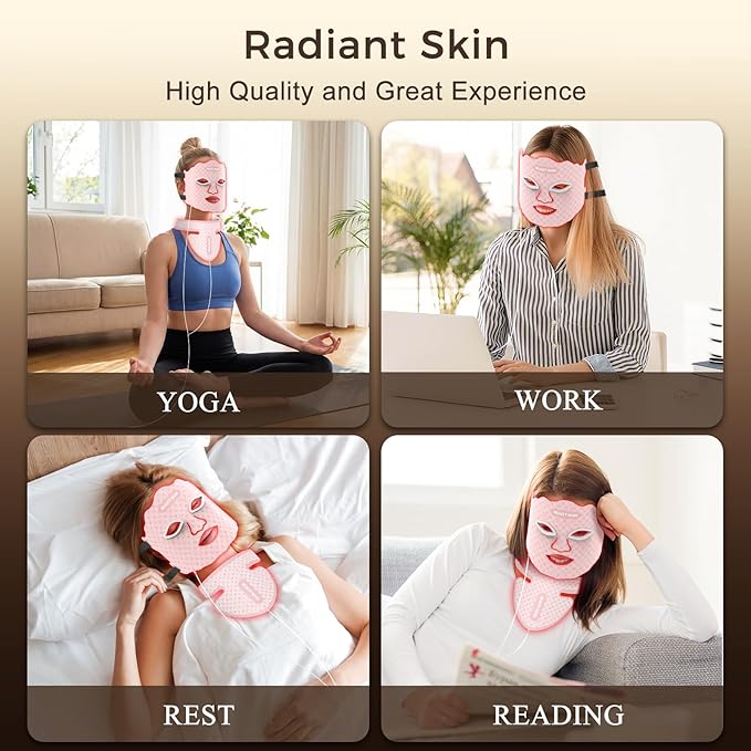 Red Light Therapy for Face & Neck, 7-1 Colors LED Light Therapy mask, - Image 6