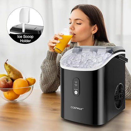 COSTWAY Nugget Countertop Ice Maker, Ready in 6 Mins, 34 lbs/24H, Ice Machine - Image 2