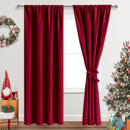 JIUZHEN Christmas Blackout Curtains by JIUZHEN
