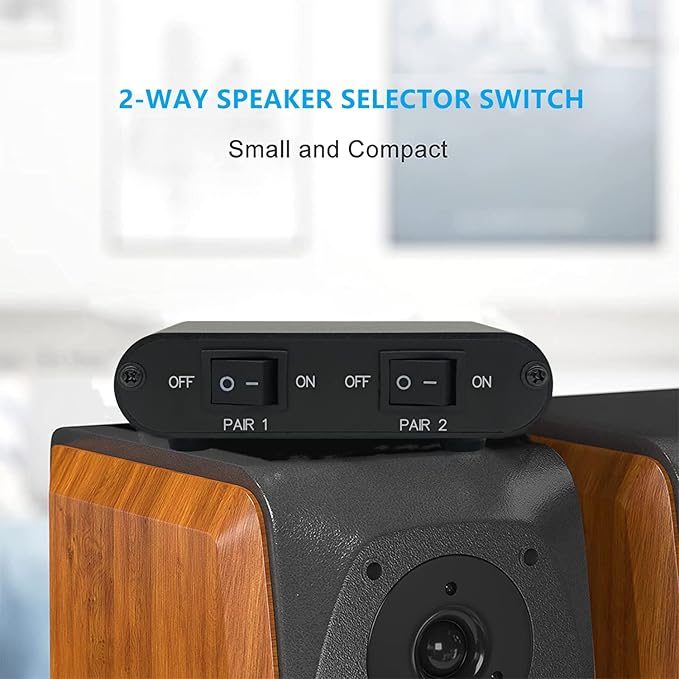TENEALAY 2-Way Audio Stereo Speaker selector Switcher Box, Combiner Multi Zone - Image 3