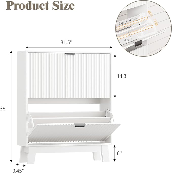 Shoe Cabinet Storage for Entryway - Image 2