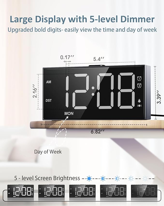 Loud Alarm Clock with Bed Shaker - Image 3