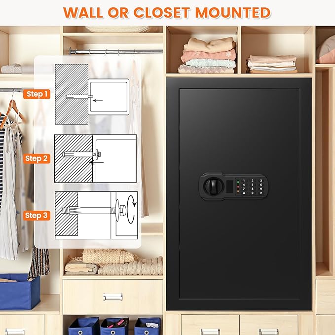 27.56"H Large Safe Box for Home & Office, 6.1 cu ft Anti-Theft Safety Box - Image 9