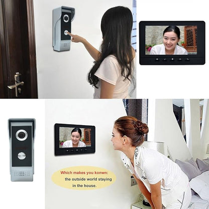 AMOCAM Wired Video Intercom System, 7 Inches Video Doorbell Door Phone System - Image 2