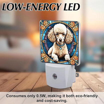 PODMemory Poodle Stained Glass Night Lights Plug into Wall - Image 6