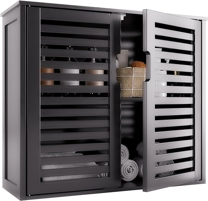 HITNET Black Bathroom Storage Cabinet, Hanging Medicine Cabinet by HITNET