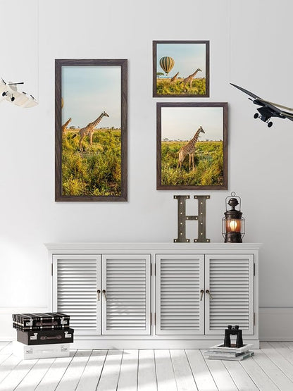 TKYGU 12x12 Picture Frame Set of 3, walnut Wooden Frame 12by12 Square Wall - Image 4
