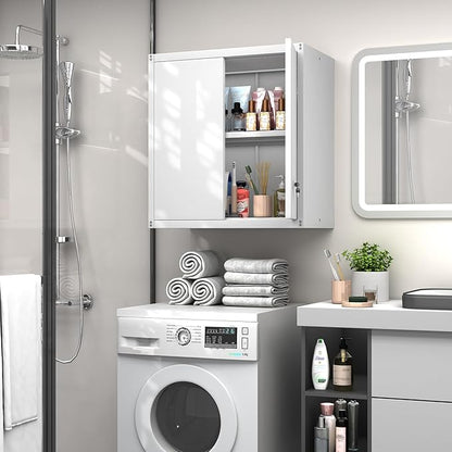 GREATMEET Metal Wall Cabinet, Wall Mounted Storage Cabinet - Image 6