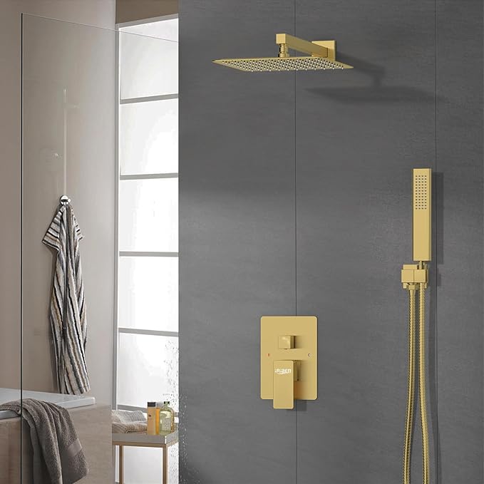 Iriber Brushed Gold Rain Shower System - Image 2