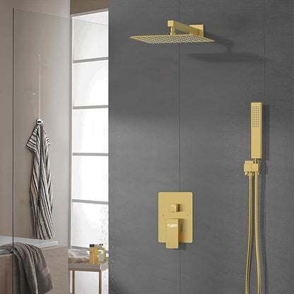 Iriber Brushed Gold Rain Shower System - Image 2