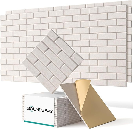 Soundsbay Soundproof Wall Panels, Acoustic Panels Self Adhesive, 18 Pack Sound by Soundsbay