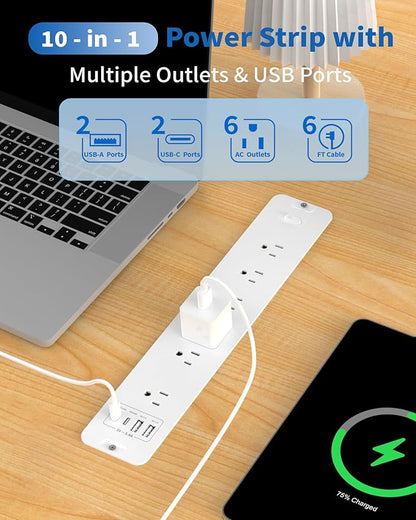 Inhwatek Recessed Power Strip, Surge Protector - Image 5