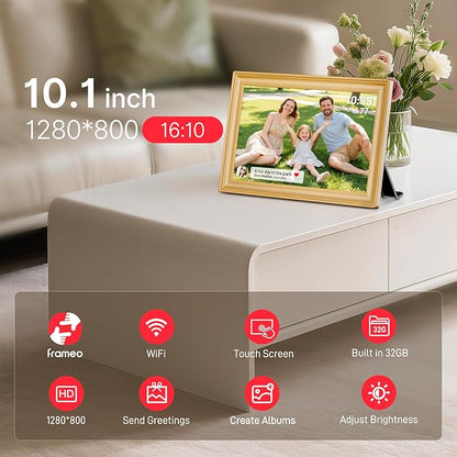 Frameo 10.1 Inch WiFi Digital Picture Frame, 1280x800 HD IPS Touch Screen Photo - Image 8