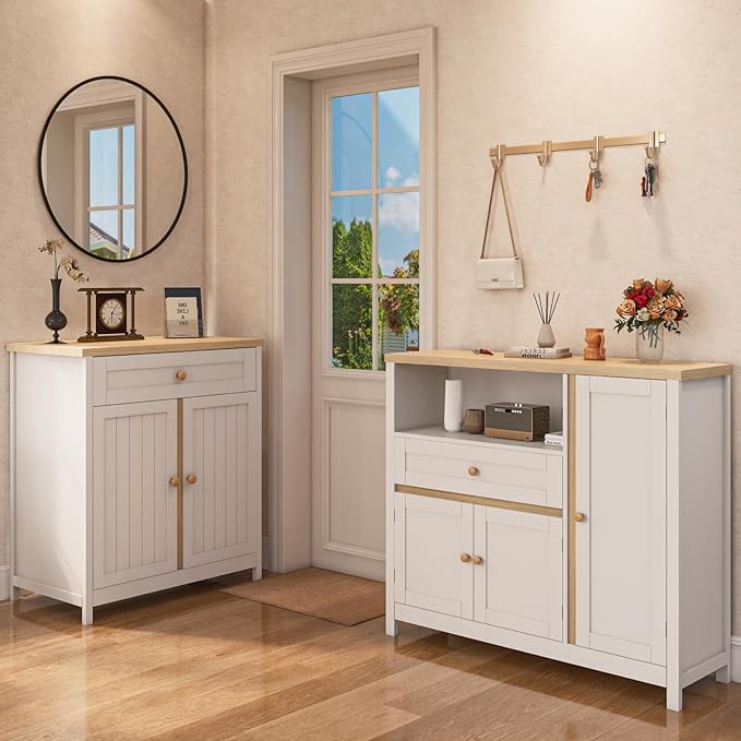 Storage Cabinet with Doors and Drawers, Kitchen Storage Cabinets，with Drawer - Image 6