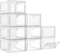 7 code Large Clear Shoe Boxes Organizer【Thicker Material】 Stronger Shoe Box by 7+code