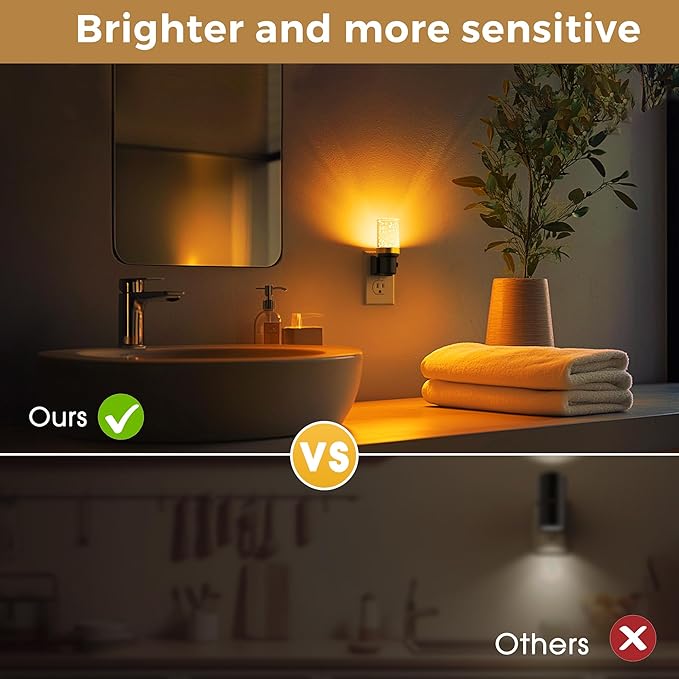 L LOHAS LED Night Light, Dimmable Night Lights Plug into Wall, 2 Pack Automatic - Image 5