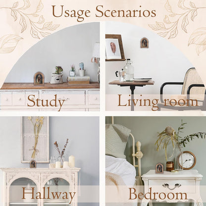 Bronze Antique Picture Frames 2.5x3.5 Ornate Arched Vintage Picture Frames with Glass Front for Wall Hanging and Tabletop Photo Gallery Wall Decor Vintage Home Decor