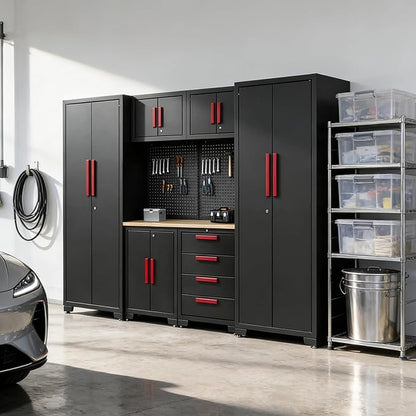 Garage Storage Cabinet System, Cabinet Drawers, Pegboard - Image 6