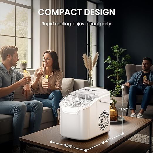 Antarctic Star Pro-Grade Countertop Ice Maker, 8 Cubes in 6 Mins, Self-Cleaning - Image 7