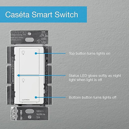 Lutron Caseta Original Smart Light Switch, - Image 11