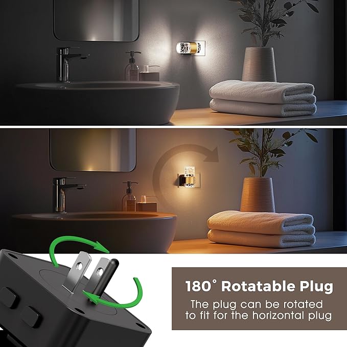 Night Lights Plug into Wall 2 Pack, Dimmable Night Light - Image 4