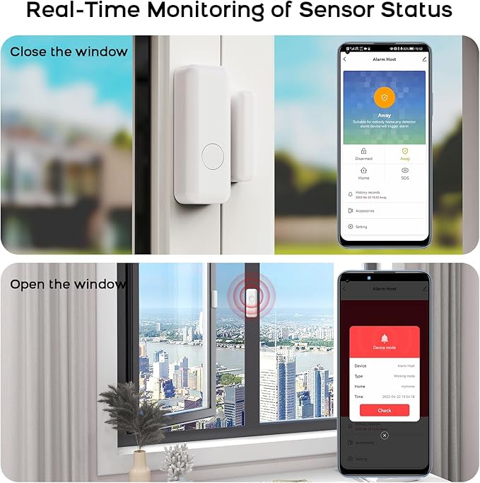 Wireless Home Security Aystem, Motion Sensors Detectors, SOS Button, APP Insta - Image 3