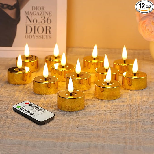 Eywamage Gold Christmas LED Tealights by EywamageCandles