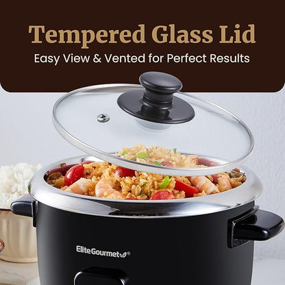 Elite Gourmet ERC006SS 6-Cup Electric Rice Cooker - Image 3
