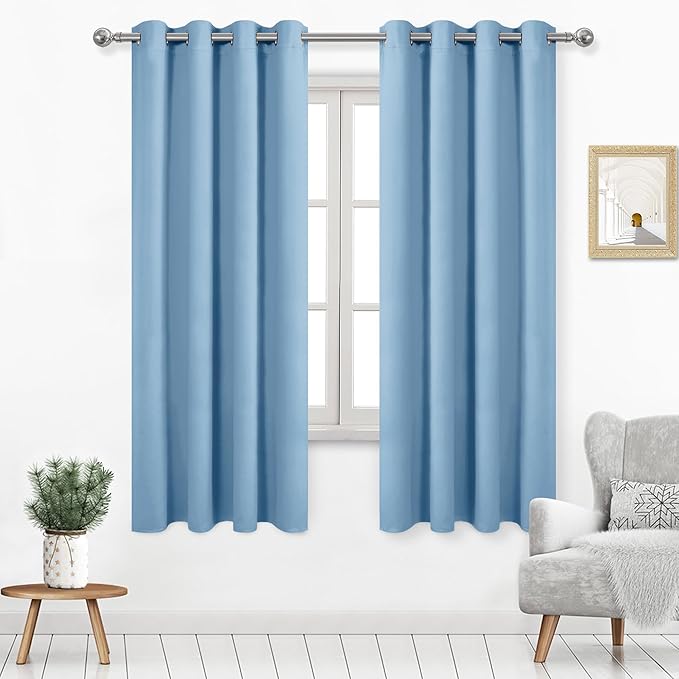 DWCN Blackout Curtains for Bedroom, Room Darkening Thermal Insulated Living by DWCN