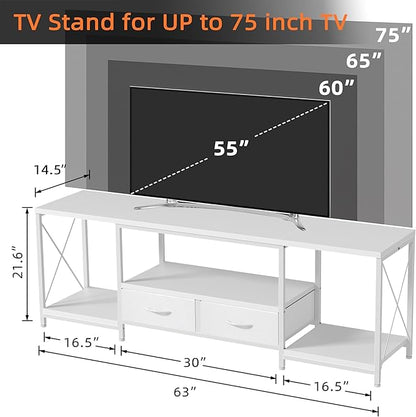 GYIIYUO TV Stand with Fabric Drawer - Image 2