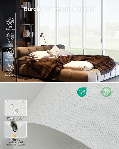 Yoolax Motorized Solar Shades, Flame Resistat Smart Blinds - Image 6