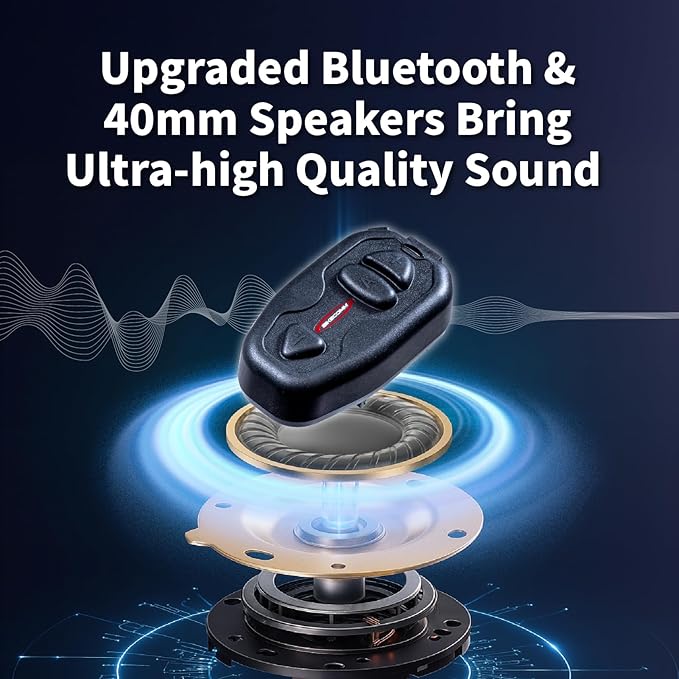 BIKECOMM Salut Motorcycle Helmet Speakers Intercom – 1000M Range Wireless - Image 4