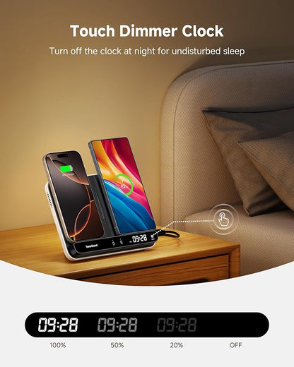 Dual Wireless Charger Stand, SwanScout 504, Foldable Wireless Charging Station - Image 3