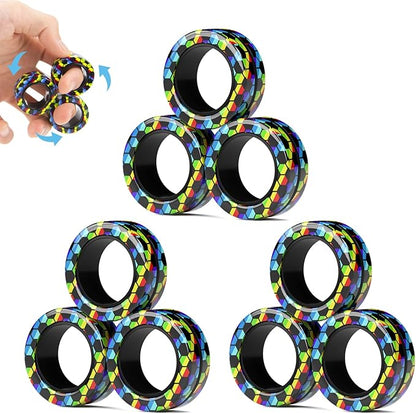 Magnetic Rings Fidget Toys Pack, Idea ADHD Fidget Toys, Adult Fidget Spinner - Image 4