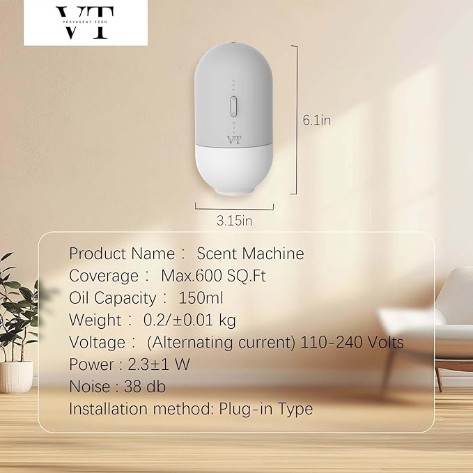 Plug in Waterless Oil Diffuser and 5 OZ Essential Oil - Image 5