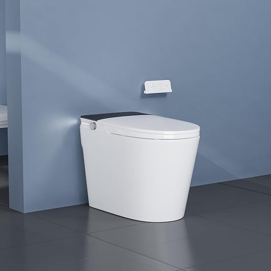 Smart Toilet with ADA Height, Bidet Built-In, Auto-Sensing Flip Lid, Off-Seat by Unknown
