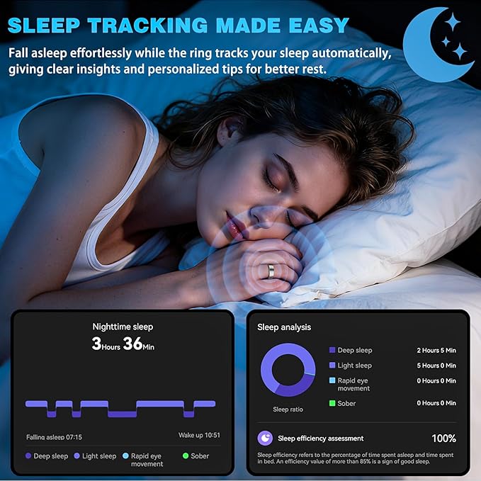 S SECRETTOP Smart Ring for Women, Stylish Fitness Tracker - Image 3