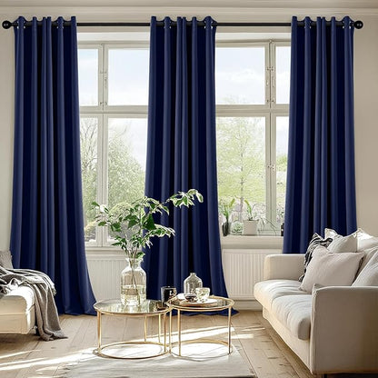 MIULEE Navy Blue Blackout Curtains - Image 6