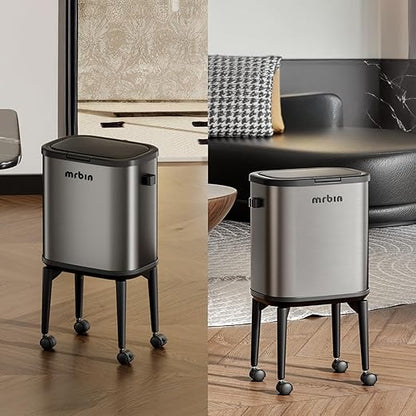 MRBIN Stainless Steel Slim Bathroom Trash Can - Image 7