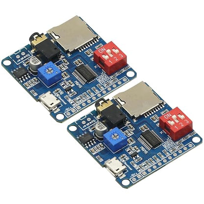 2PCS Voice Sound Playback Module MP3 Trigger Player Module UART I/O Trigger by Unknown