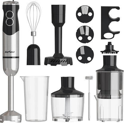 1000W Professional Hand Blender, 12-Speed Heavy Duty Immersion Blender by LightUpLife