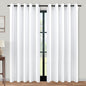 KOUFALL White Curtains for Living Room, 84 Inches Long Room Darkening Extra 72 by KOUFALL