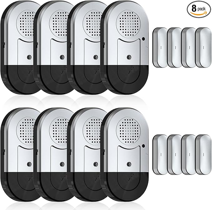 Sanjie Door Alarms When Opened, Door Window Alarm Sensors (8 Pack)