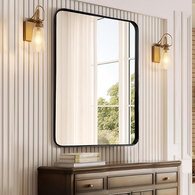 Fabuday Bathroom Mirror Over Sink 24x36 Black - Image 6