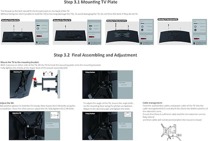 Amazon Basics Full Motion Articulating TV Wall Mount, - Image 9